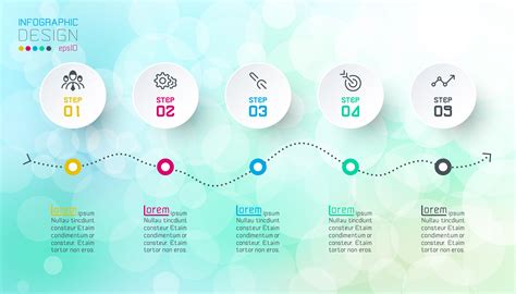 Infographics design on bokeh abstract background. 586891 Vector Art at Vecteezy