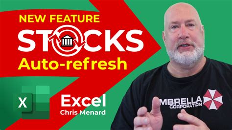 Auto-Refresh STOCKS in Excel | Pull Live Stock Data in Excel | New Feature: Chris Menard Training