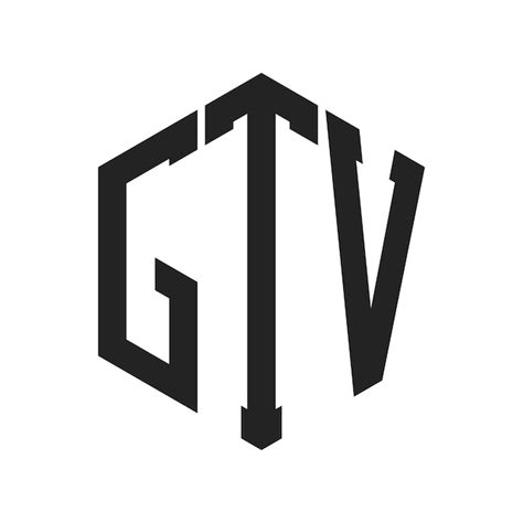 Premium Vector | GTV Logo Design Initial Letter GTV Monogram Logo using Hexagon shape