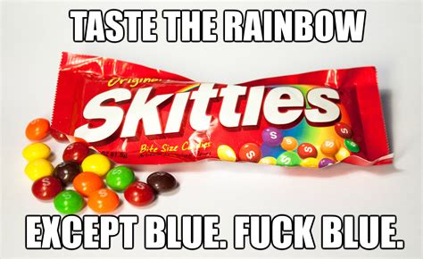 Skittles Meme Raises The Question Of The Missing Blue Skittle