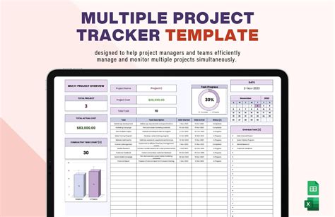 Multiple Project Tracker Template in MS Excel, Google Sheets - Download | Template.net