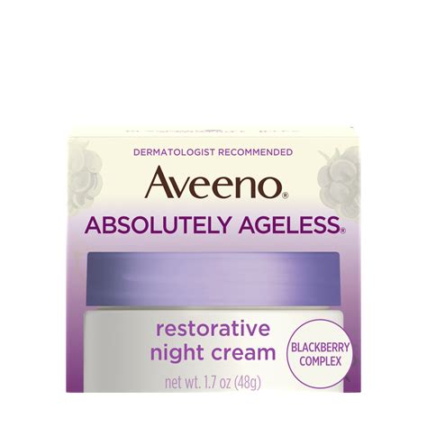 Aveeno Absolutely Ageless Night Cream with Blackberry Complex, Anti-Aging, 3.5 fl oz - Walmart ...