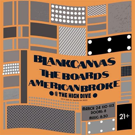 Blank Canvas w/ The Boards, American Broke Tickets at High Dive in Seattle by High Dive | Tixr