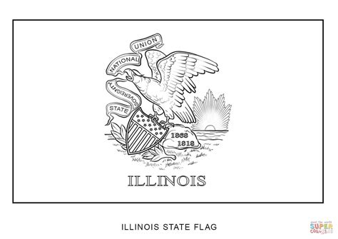 Flag of Illinois coloring page | Free Printable Coloring Pages