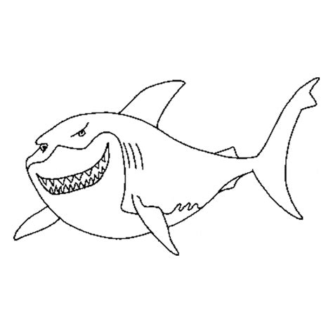 Great White Shark coloring page - Animals Town - animals color sheet - Great White Shark free ...