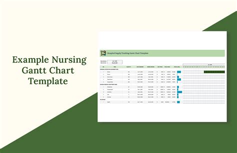 Example Nursing Gantt Chart Template in Google Sheets, Excel - Download | Template.net