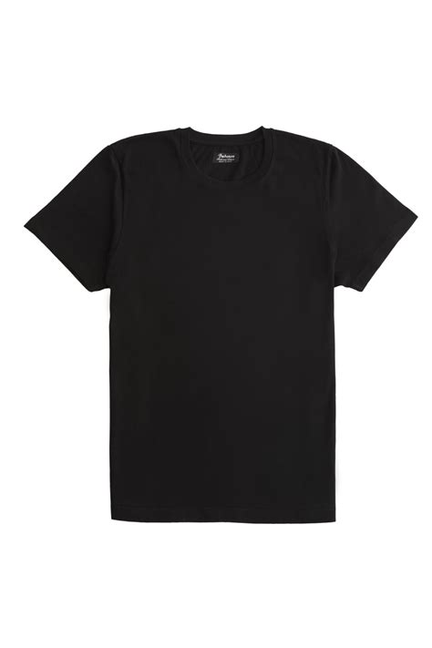 Plain Black Raw Cotton T-Shirt - Barbanera