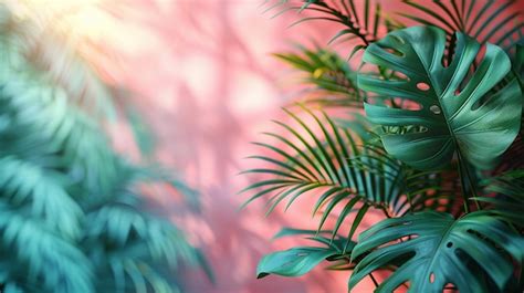 Premium Photo | Summer Tropical Leaves Background