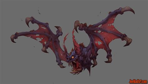 joemadart.com: Battle Chasers Nightwar game creature concept art: the Bat