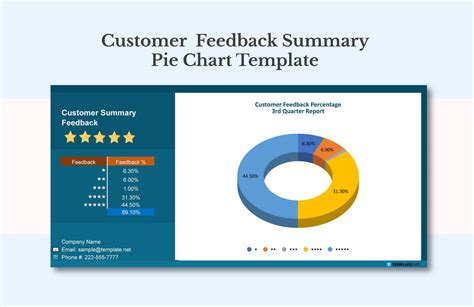 Customer Feedback Summary Pie Chart in Excel, Google Sheets - Download | Template.net