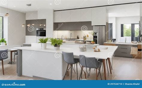 Interior of a house stock illustration. Illustration of fridge - 297534710