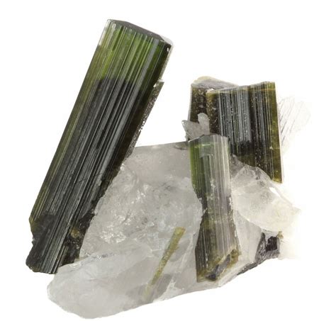 Beautiful, Green Tourmaline Crystals in Quartz - Pakistan (#45916) For Sale - FossilEra.com