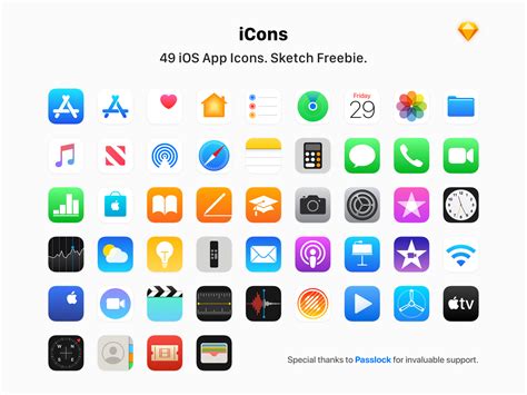 49 Apple App Icons - Sketch Freebie by Around Sketch on Dribbble