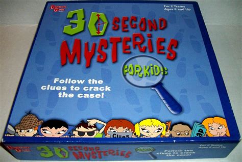 30 Second Mysteries Mystery Game For Kids University Games 2003 Solve Cases