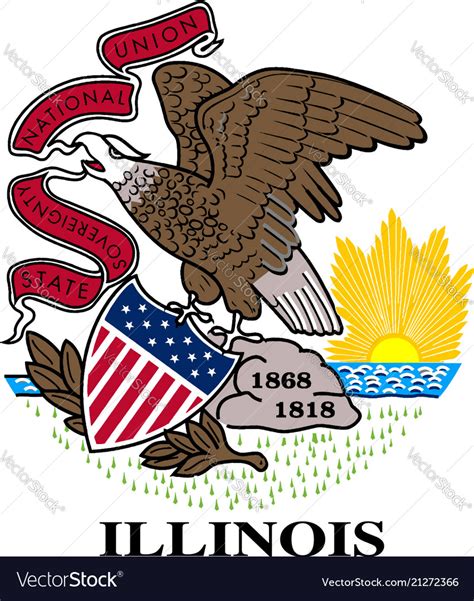 Illinois flag tv Royalty Free Vector Image - VectorStock