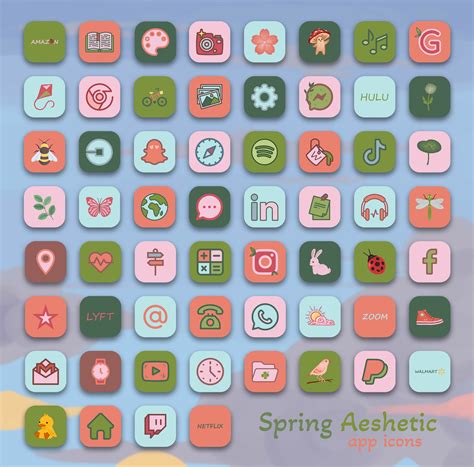 Spring Aesthetic App Icons iOS - Custom iPhone App Icons - Free️