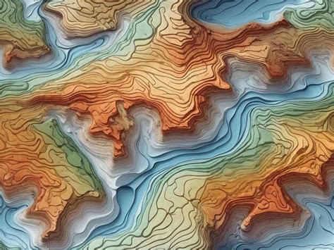 Premium Photo | Topographic contour lines map seamless pattern