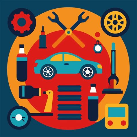 Car maintenance icons set | Premium AI-generated vector