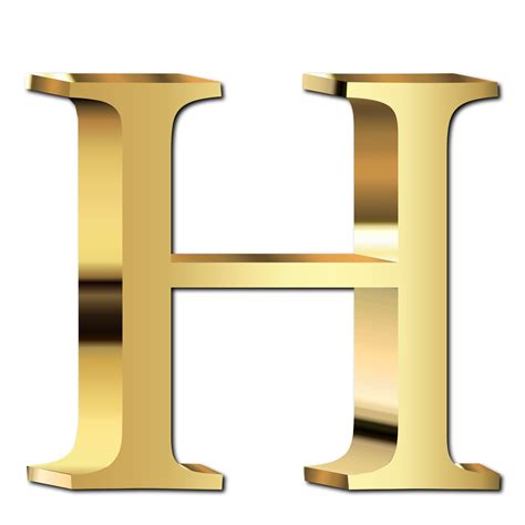 golden letter h 25322769 PNG