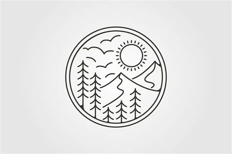 Adventure Landscape Vector Logo Symbol Graphic by garisium · Creative Fabrica