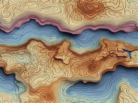 Premium Photo | Topographic contour lines map seamless pattern