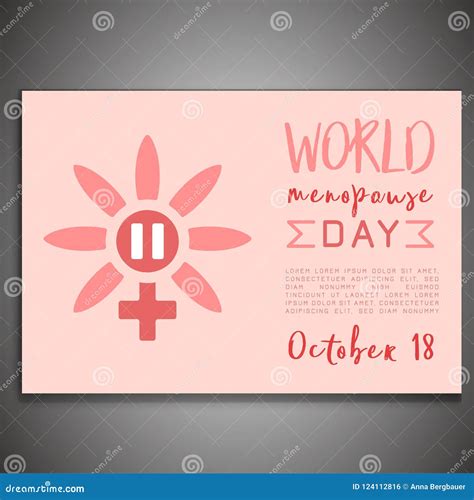 World menopause day stock vector. Illustration of awareness - 124112816