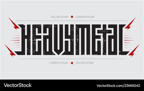 Heavy metal - brutal font for labels headlines Vector Image