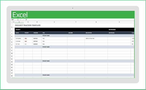 Project Tracker Excel Template