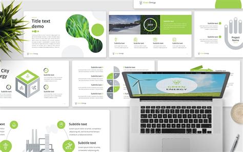 Green Energy - PowerPoint template #65675 - TemplateMonster