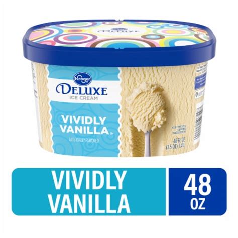 Kroger® Deluxe Vividly Vanilla Ice Cream Tub, 48 oz - Kroger