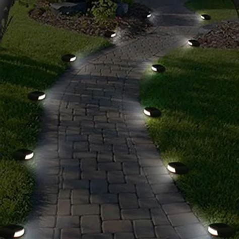 CLAITE Outdoor Waterproof LED Solar Garden Stone Lights White Light Street Lamp for Lawn Pathway ...