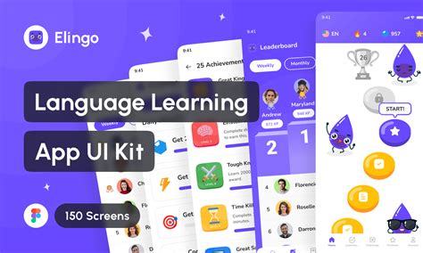 Elingo - Language Learning App UI Kit | Figma Community