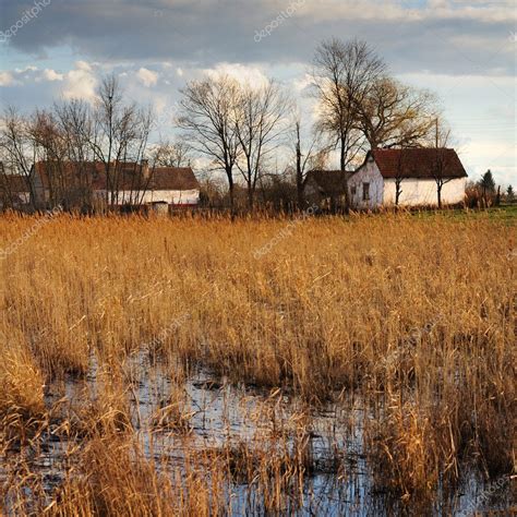 Rural landscape and Farm House — Stock Photo © LucicN #5658474