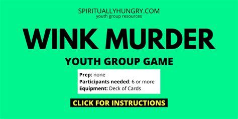 Wink Murder Game Instructions - Spiritually Hungry