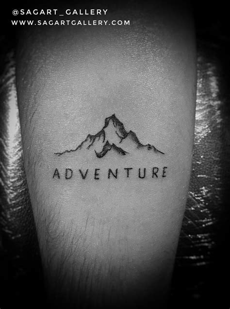 Adventure tattoo | mountains tattoo | arm tattoo | Adventure tattoo, Small tattoos for guys, Arm ...