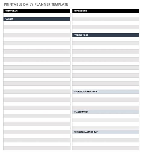 Free Printable Daily Work Planner - PRINTABLE TEMPLATES