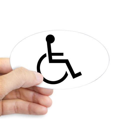 CafePress - Handicap Accessible Oval Sticker - Sticker (Oval) - Walmart.com - Walmart.com