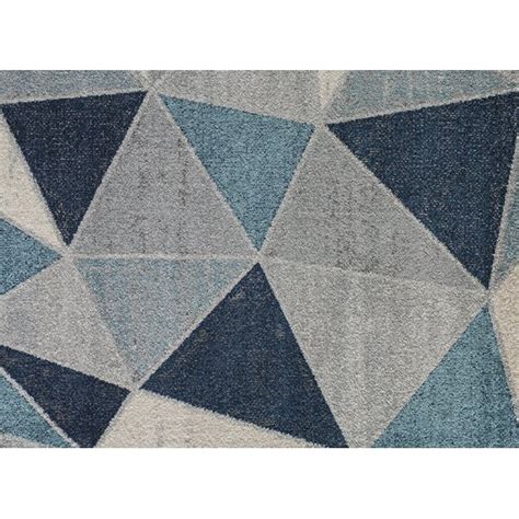 George Oliver Geoghegan Performance Blue/Ivory/Gray Rug & Reviews | Wayfair