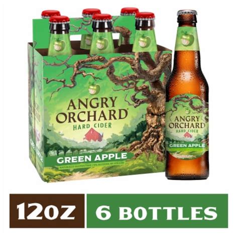 Angry Orchard Green Apple Hard Cider Beer, 6 bottles / 12 fl oz - Pick ‘n Save