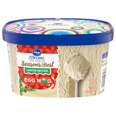 Kroger® Deluxe Limited Edition Egg Nog Ice Cream Tub, 48 oz - Kroger