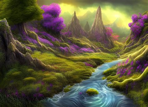 Fantasy landscape 19 - AI Generated Artwork - NightCafe Creator