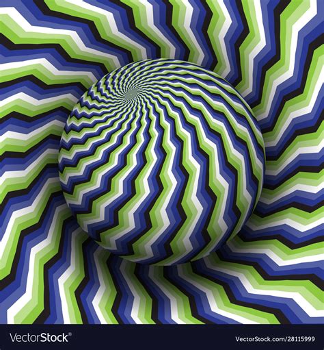 Optical illusion hypnotic blue Royalty Free Vector Image