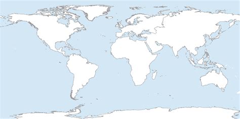 Blank World Map Hd Image - Simple world map with country outlines, times projection.