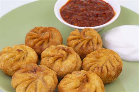 Fried Momos is a Traditional Dumpling Food from Nepal Stock Photo - Image of dimsum, chatni ...