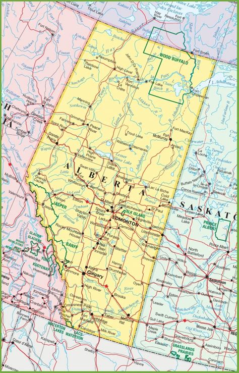 Map Of Southern Saskatchewan - Printable Alberta Road Map - Printable Maps