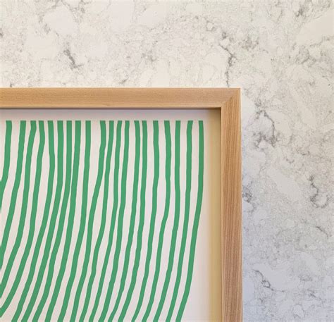 Abstract Art Print With Green Lines. Signed. Available Framed | Etsy