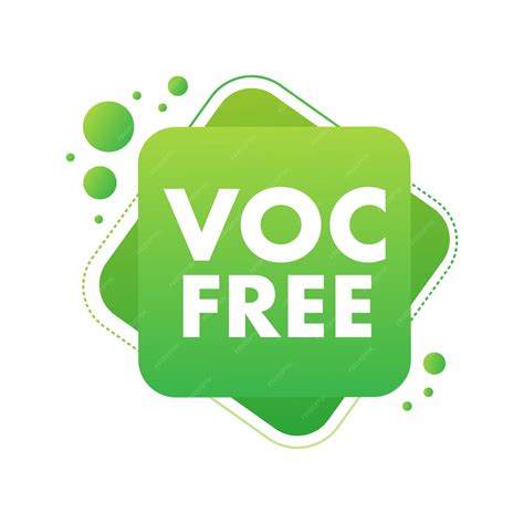 Premium Vector | Voc free Volatile organic compoundsfree abstract Vector stock illustration