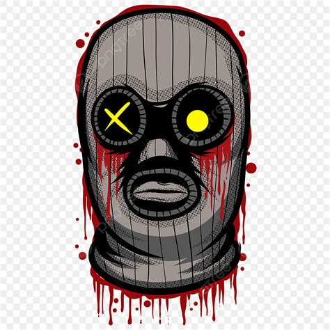 Ski Mask Cartoon PNG Picture, Spooky Ski Mask Cartoon, Urban Design, Urban, Streetwear PNG Image ...