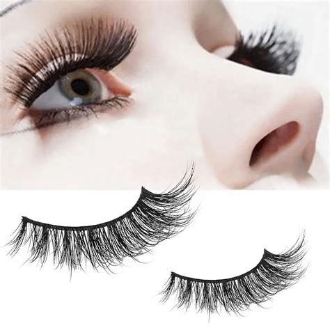 Aliexpress.com : Buy New 1 Pair Full Strip Lashes 3D False Eyelashes Long Thick Natural Black ...