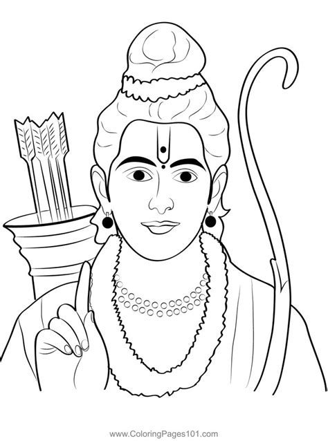 Lord Rama Coloring Page for Kids